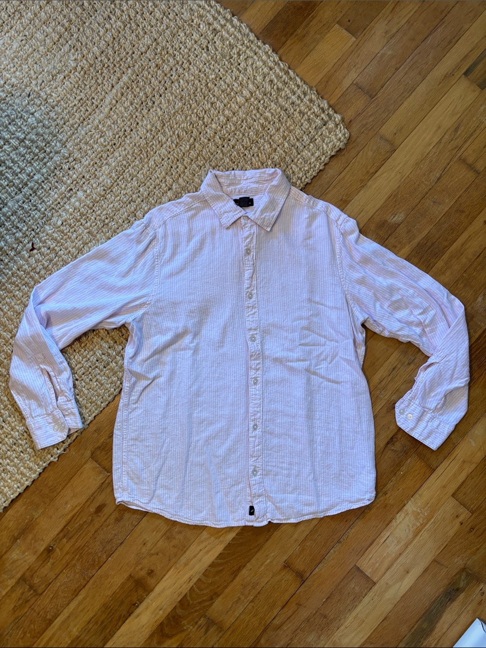 Daniel Hechter Light Pink Linen Button-Down Shirt